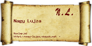 Nagy Lujza névjegykártya